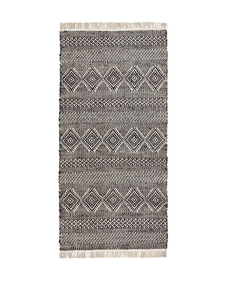House Doctor Teppich Ethnic in Schwarz Natur B: 90 cm, L: 200 cm - Bild 1