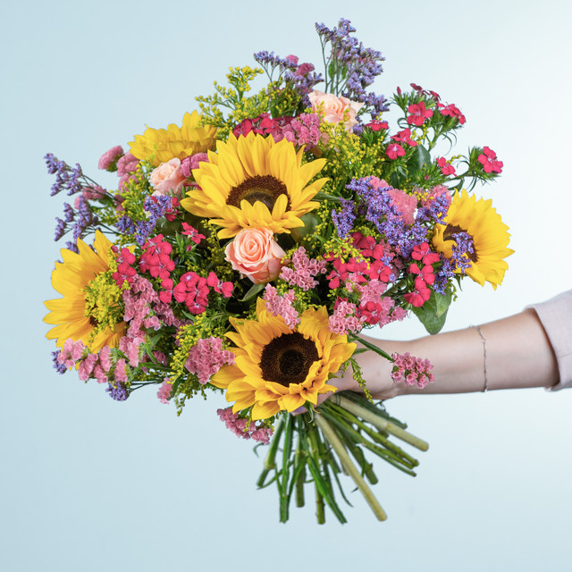 BLUME2000 Bouquet Mixed Sunflowers Multicolour zum Muttertag - Bild 1