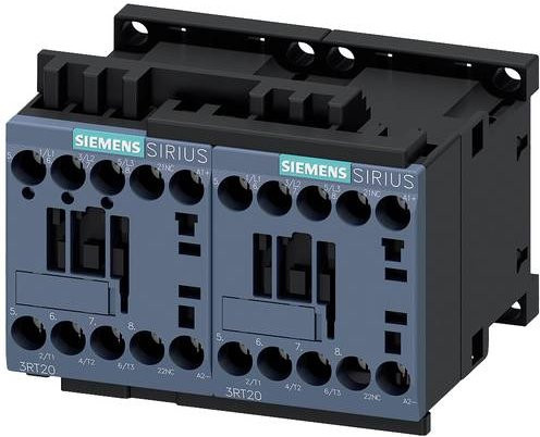 Siemens Wendeschützkombination 3RA2317-8XE30-1BB4, 3 Schließer, 11A, 690 V/AC, grau - Bild 1