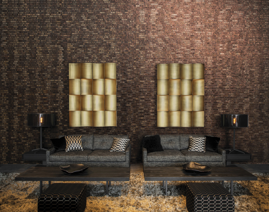 Omexco Tapete Seraya 16 SRA1602 Vlies für moderne Designs in Braun und Gold - Bild 1