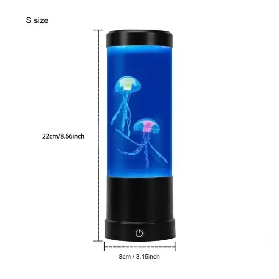 FRST LED-Quallenlampe mit 7 wechselnden Farben, USB- und batteriebetrieben, Schwarz - Bild 3