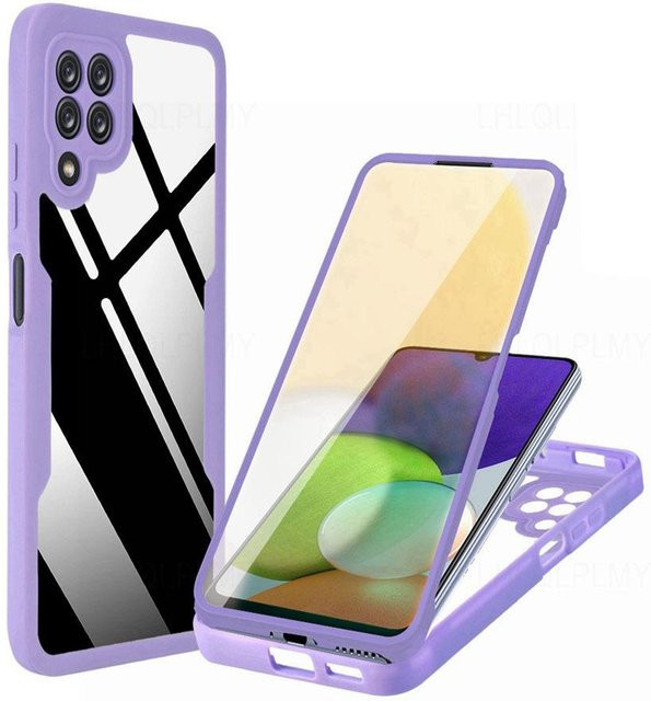 Stoßfeste 360 Grad Schutzhülle für Samsung Galaxy A-Serie mit Vorder- und Rückseite Abdeckung, Farbe: Purple - Bild 1
