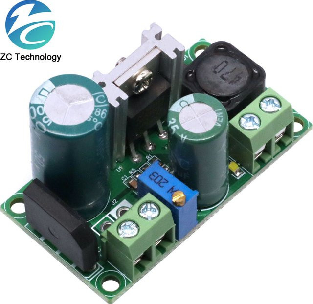 LM2596HV AC/DC zu DC Buck Step Down Converter Modul, Einstellbares Schritt-Down Netzteil 5V-50V, 3A, Farbe: Grün - Bild 1