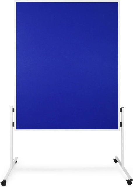 Office Marshal Moderationstafel mit Rollen doppelseitig aus Filz in Blau B: 150 cm, H: 120 cm - Bild 1