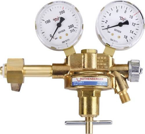 Rothenberger 35634 Sauerstoff-Druckminderer aus Messing in Gold - Bild 1