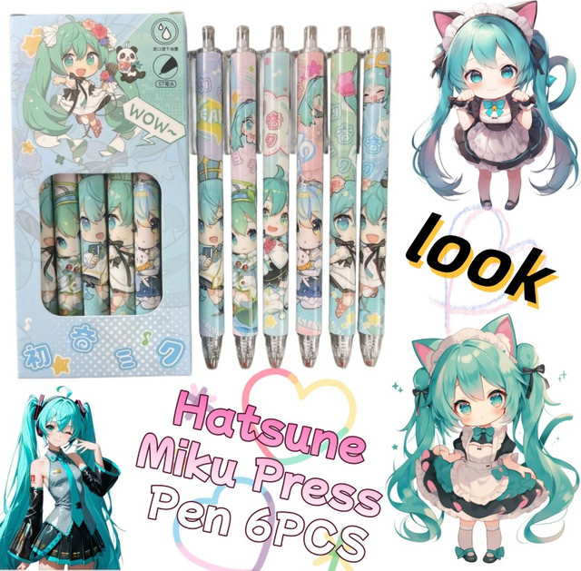 Bandai Hatsune Miku Tintenroller mit 0,5 mm Stiftspitze in Multicolor - Bild 1