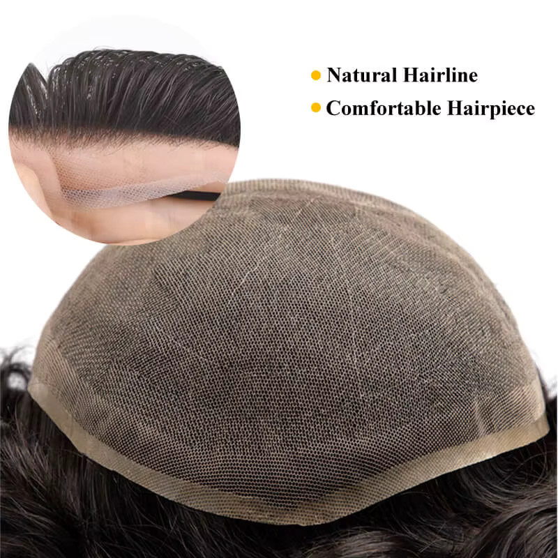 EHairc Herren Haarprothese, 100 % Echthaar, 15,2 cm - Bild 2