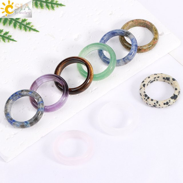 CSJA Ring, Rosa Quarz, Bergkristall, Unisex - Bild 1