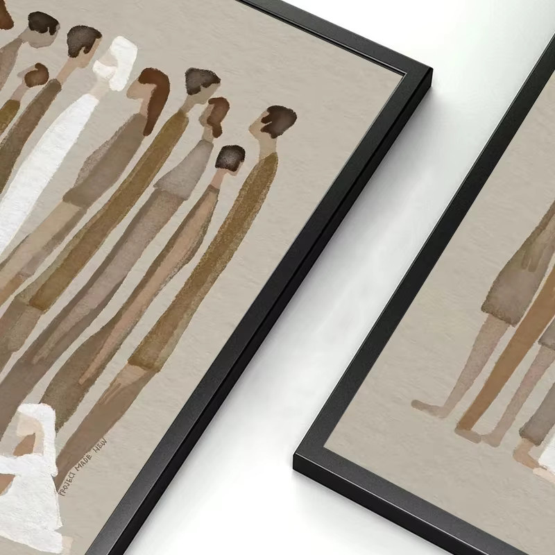 Potdemiel Boho Jesus Christliche Wandkunst Beige Leinwandgemälde mit Bibelsprüchen und Illustrationen für dein Wohnzimmer oder Schlafzimmer - Bild 2