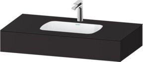 Duravit Einbauwaschtisch-Möbel-Set Qatego in Grau mit einem Ausschnitt und Überlauf, B/T/H: 100 x 55 x 17 cm - Bild 1