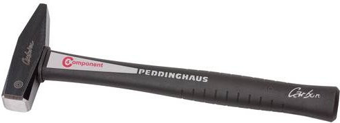 Peddinghaus Carbotec Schlosserhammer Schwarz mit Glasfaserstiel, Gewicht: 1800 g, Länge: 360 mm - Bild 1