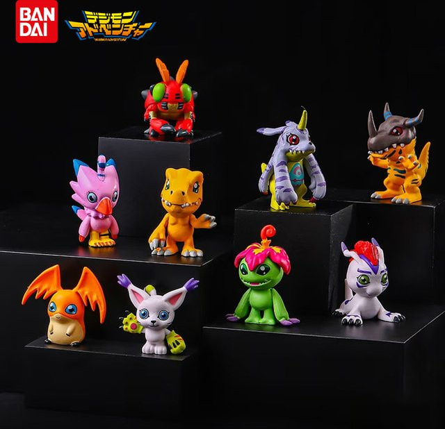 Bandai Digimon, Digimon Adventure Mini-Monster-Spielzeuge, 9-teiliges Set - Bild 1