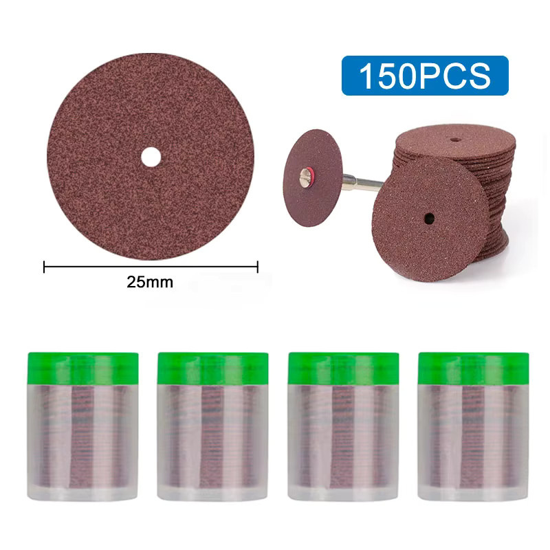 Xcan Harz Trennscheiben Set für Metall, 150 Stück, Durchmesser: 25 mm, Zubehör für Dremel Drehwerkzeuge - Bild 2