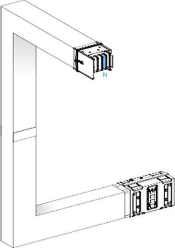 Schneider Electric KSA630DMCL43F Brandschott Mehrfachrichtungsänderung, 630A, aufwärts links, Weiß - Bild 1