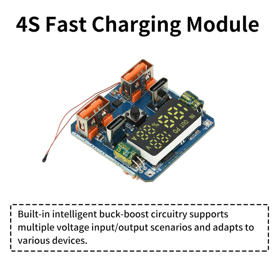 Diymore 4S 20V 5A Buck-Boost-Modul Blau Bidirektionales Schnelllade-Lithium-Batteriemodul zum Laden und Entladen - Bild 2