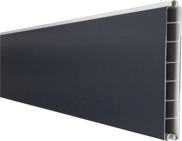 GroJa Einzelprofil Schmal Basicline aus Kunststoff in Anthrazit, Höhe: 180 cm, Breite: 15 cm - Bild 1