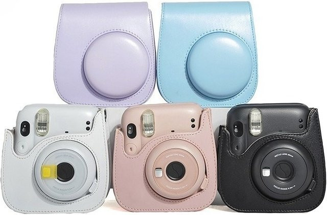 CHUBAN Kameratasche aus PU-Leder für Instax Mini 11 in Weiß - Bild 1