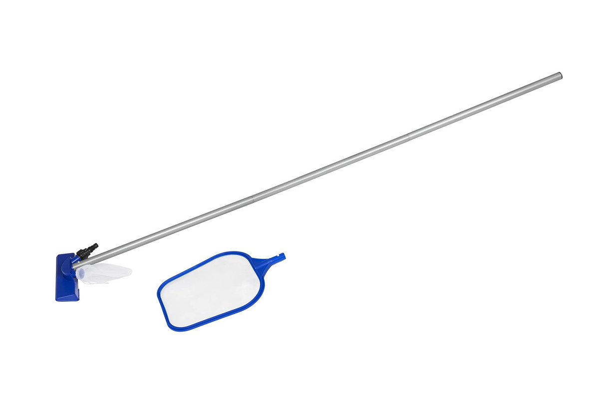 Bestway Flowclear Poolpflege Basis-Set in Blau mit Venturi-Sauger und Kescher für Pools bis 396 cm - Bild 1
