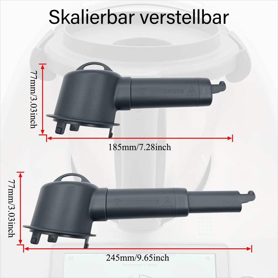 Vorwerk Dampfumleiter für Thermomix TM31 TM5 TM6, Hitzebeständiger Dampfabweiser zum Schutz deines Küchenschranks - Bild 7