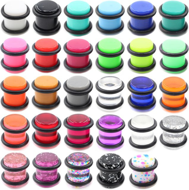 Alisouy Ohrringe, Acryl, Transparent, Taper Ohr Tunnel Plugs - Bild 1