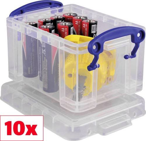 Really Useful Box Aufbewahrungsbox Transparent 10er Set B/H/T: 12,0 x 6,5 x 8,5 cm - Bild 1
