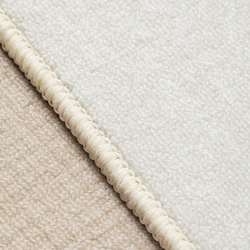 Runder Teppich im Wabi-Sabi-Stil, beige, gestreift, waschbar und rutschfest, Durchmesser: 80 cm - Bild 2