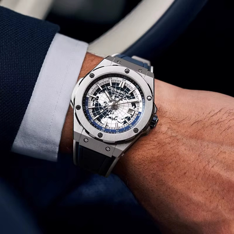 CERIEPON Herrenuhr, Automatik, Edelstahl, Silber, Analoguhr - Bild 2