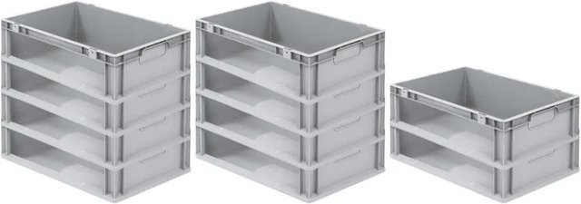 PROREGAL SparSet 10x Eurobox NextGen Store Transportbox Eurobehälter Grau H x B x T: 17 x 40 x 60 cm, 34 Liter - Bild 1