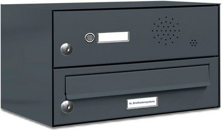 AL Briefkasten Aufputzmontage grau B/H/T: 153,148 x 23,0 x 27,5 cm - Bild 1