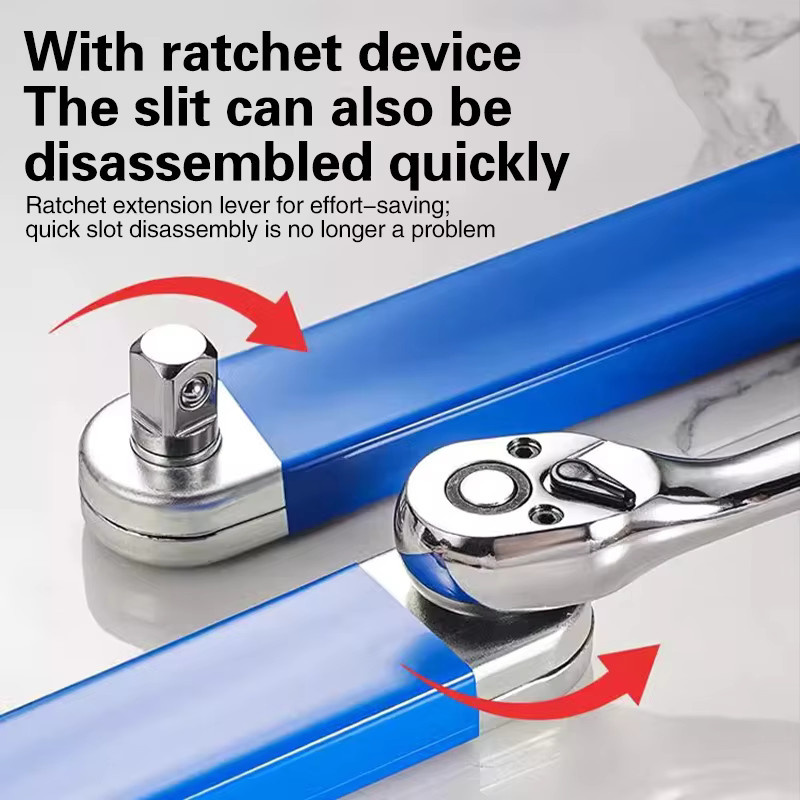 TINSOL Multifunktionaler Ratschenschlüssel mit verstellbarer Verlängerung für 1/2, 1/4 und 3/8 Zoll - Bild 2