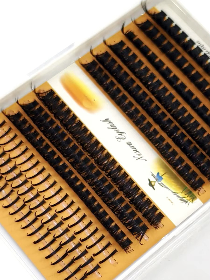 Ams 3D Wispy Spikes Wimperncluster, D Curl, 12 Reihen, Unisex - Bild 5