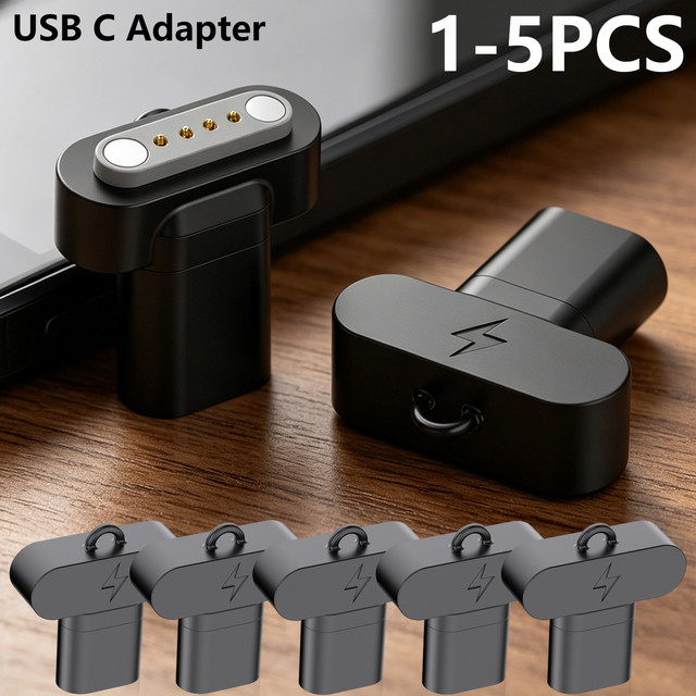 APWIKOGER USB-C-Adapter 4-Pin Schnellladekabel-Konverter für PLAUD NOTE AI und PLAUD NOTE PRO AI Diktiergerät in Schwarz - Bild 1
