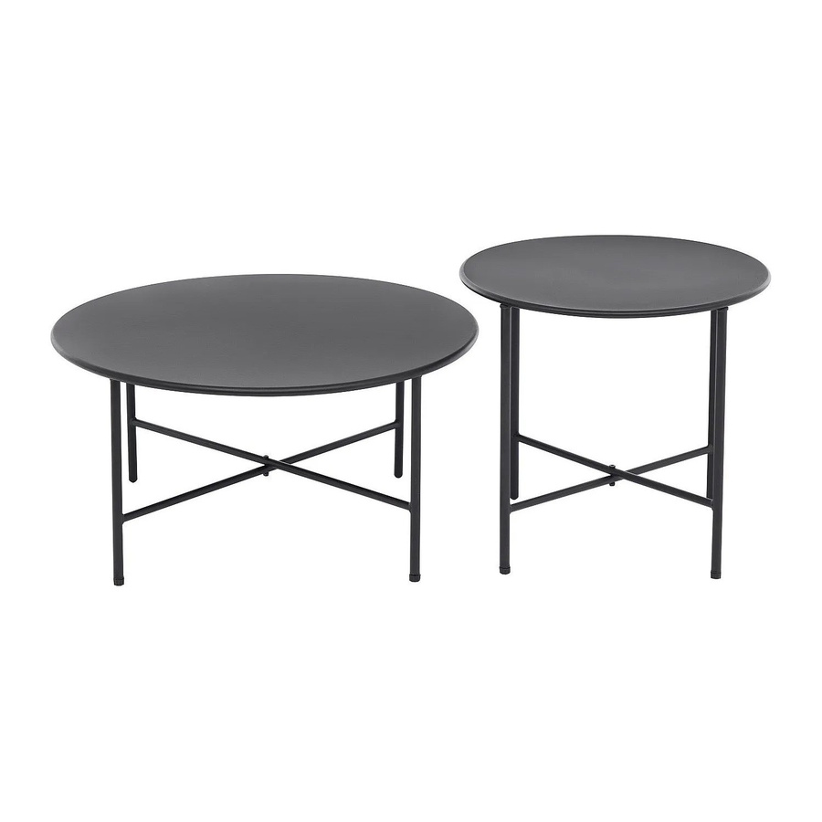 Gartenbeistelltisch Nikao von Vente-unique in Schwarz aus Metall - Bild 2