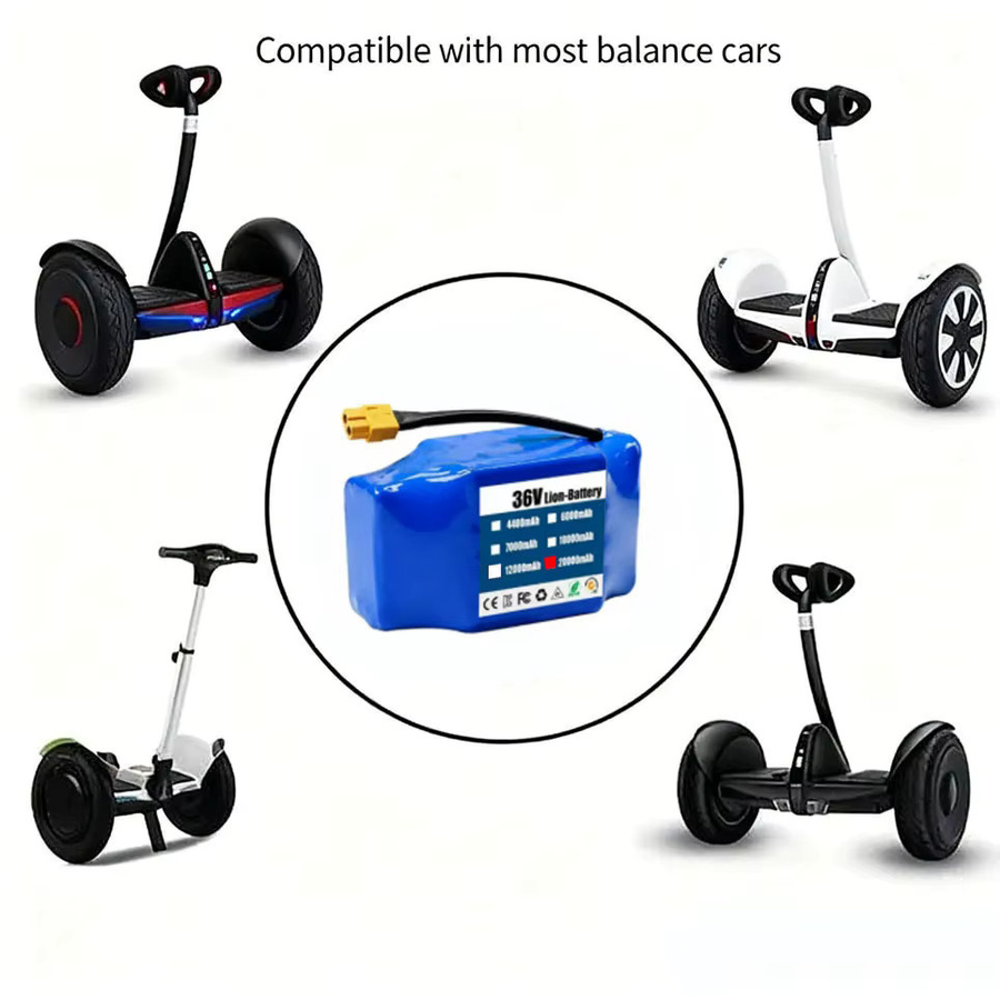 Ddadache Lithium-Ionen-Akku 36V 20000mAh in Blau für elektrische selbstbalancierende Scooter, Hoverboard und Einrad (10S2P) - Bild 3