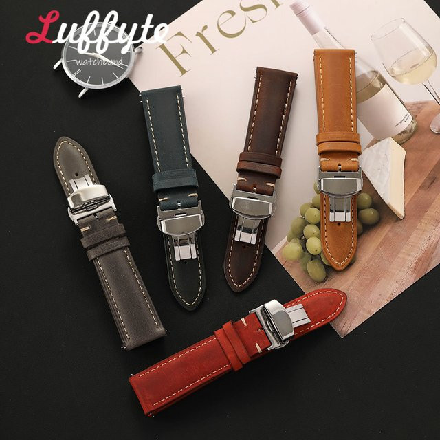 luffyte Uhrenarmband Leder, Bunt, Herren, Vintage - Bild 1