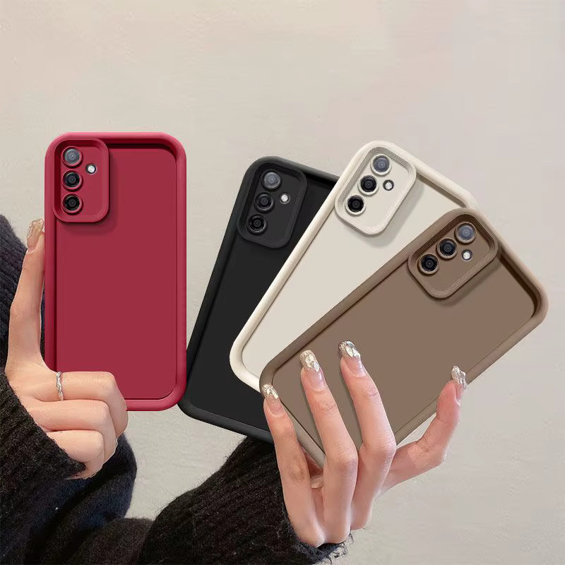 Stoßfeste Schutzhülle für Samsung Galaxy A26 A56 A36 A16 5G M16 in Rot mit matter Rückseite und Soft-Touch-Oberfläche - Bild 3