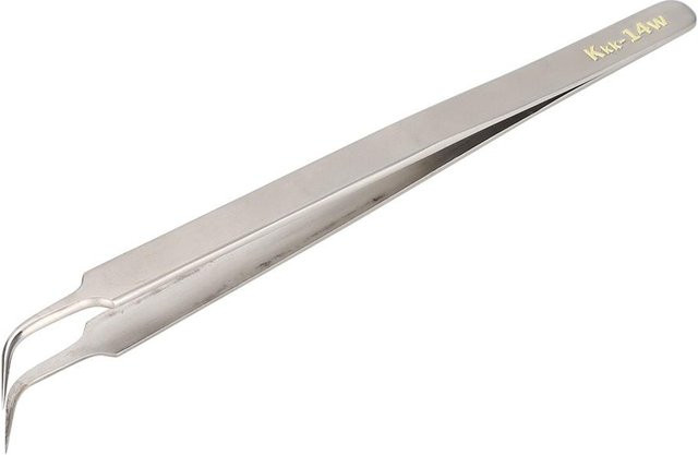 Koogeelife Hochpräzise Antistatische Edelstahlpinzette aus säurefestem Material in Weiß und Silber - Bild 1
