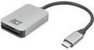 ACT USB-C Kartenleser für SD und microSD Karten in Grau/Silber mit USB 3.2 Gen 1 Type-C Anschluss - Bild 1
