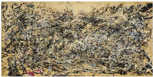 Abstraktes Leinwandgemälde Jackson Pollock von Dream Chasing Art Museum, Mehrfarbig, Breite: 80 cm, Höhe: 40 cm - Bild 1