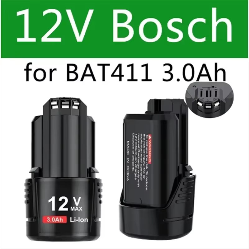Wiederaufladbarer Ersatzakku 12 V/10,8 V für Bosch BAT411, BAT411A, BAT412, BAT412A, BAT413 Lithium-Ionen Akku - Bild 4
