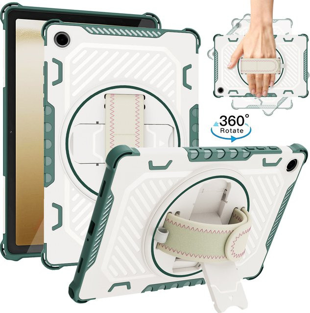 Samsung Tablet-Hülle mit 2-in-1 Rotationsständer für Galaxy Tab A9, A11, A9 Plus, A11 Plus und A8 in Pink - Bild 1