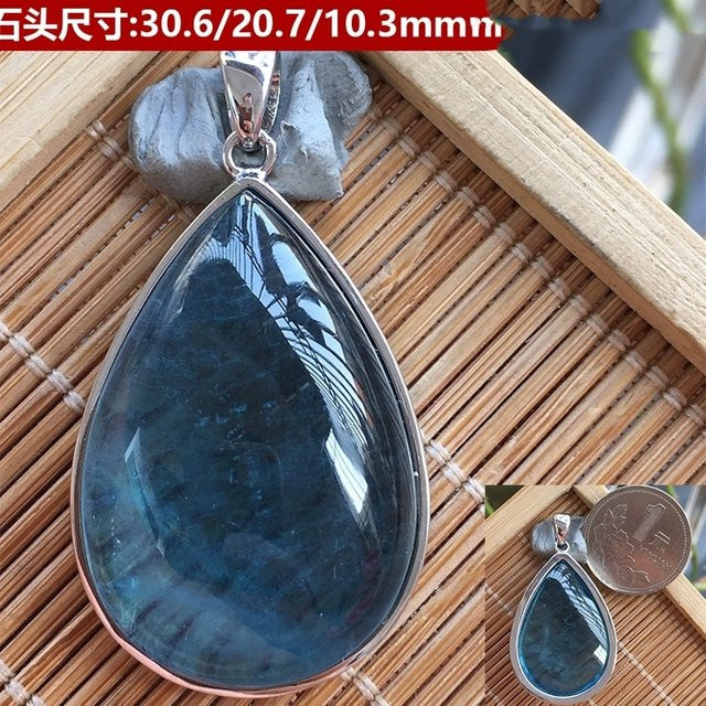 MUKO GEMS Halskette mit Aquamarin Bär, Silber, Damen, 35 mm - Bild 1