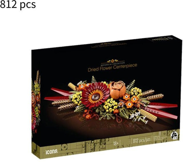 TinyJoy Ewiger Blumenstrauß Bausteine Set aus ABS-Kunststoff in Mehrfarbig, 812 Teile - Bild 1