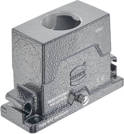HARTING Tüllengehäuse aus Aluminium in Grau, Artikelnummer 19 40 516 0483 - Bild 1