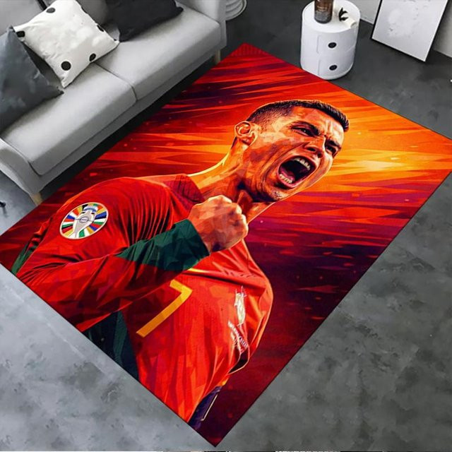 Rutschfester C. Ronaldo Teppich von wanghengyao für Kinder, bunt, B/T: 60 x 40 cm - Bild 1