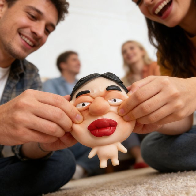 ATUOTIN Gesichts-Pickel-Quetschspielzeug mit Pigment-Sensorik - Bild 1