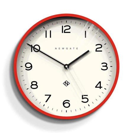 Newgate Echo Wanduhr analog in Rot, rund, Durchmesser: 37 cm