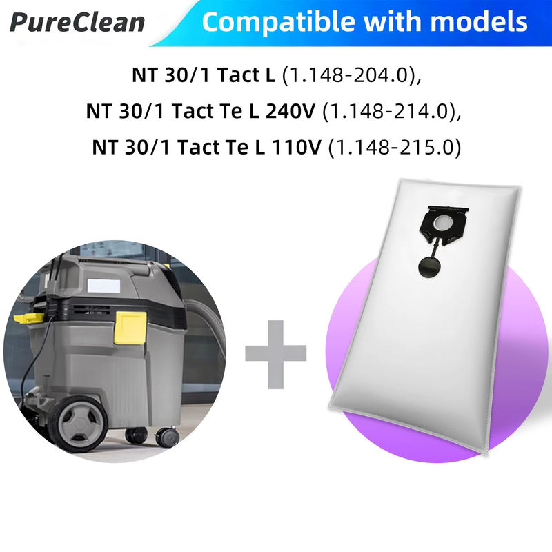 Kärcher Fleece-Filterbeutel für NT 30/1, NT 30/1 Ap L, NT 30/1 Tact Te L, Farbe: Weiß - Bild 6