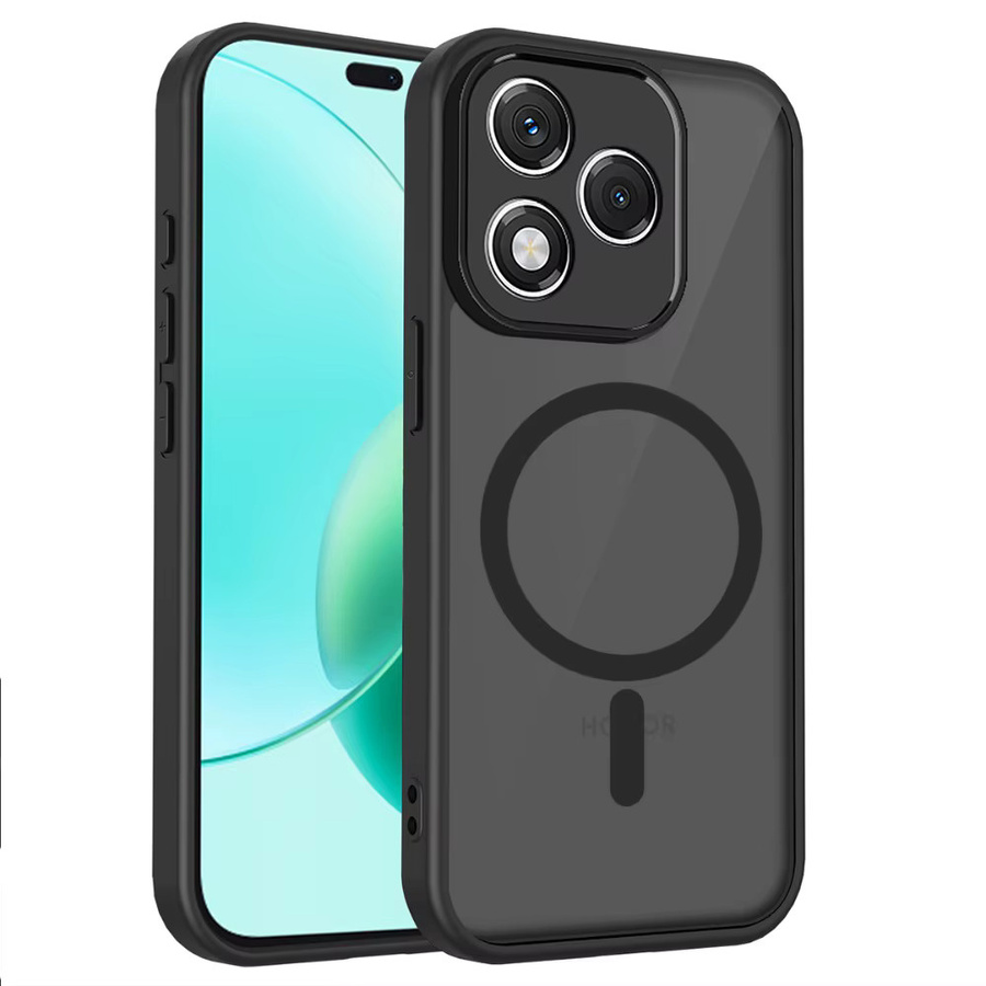 Transparente magnetische Schutzhülle für Honor X8D X9 X7C/D 400 Pro 600 Lite in Schwarz, mattierte und stoßfeste Hülle - Bild 2