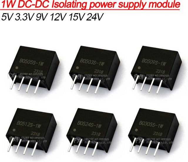 ibuw B0505S DC-DC geregeltes Netzteilmodul Isolierendes Schaltnetzteil in Schwarz - Bild 1